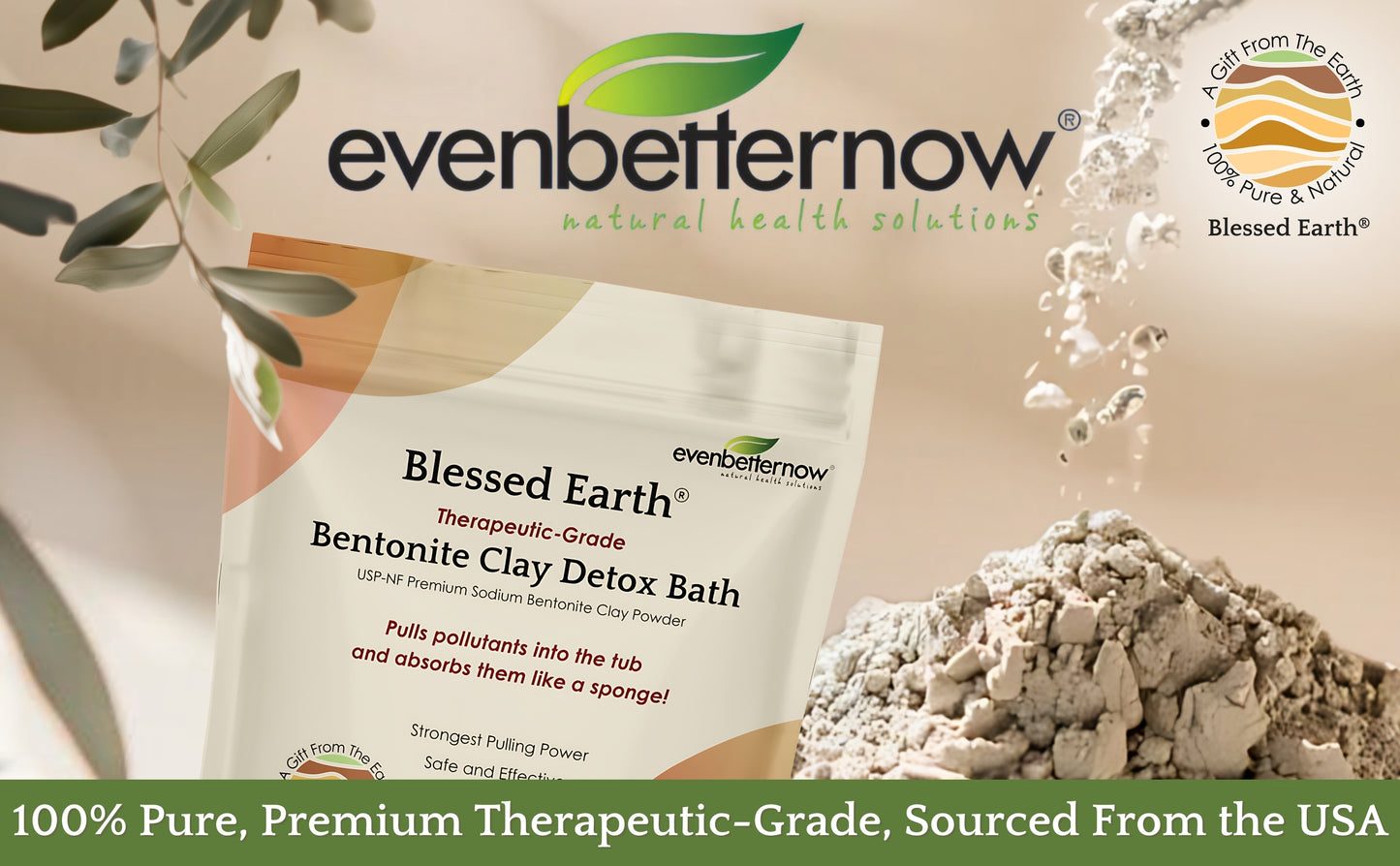 Blessed Earth® Detox Clay Bath | 100% Pure Sodium Bentonite Clay