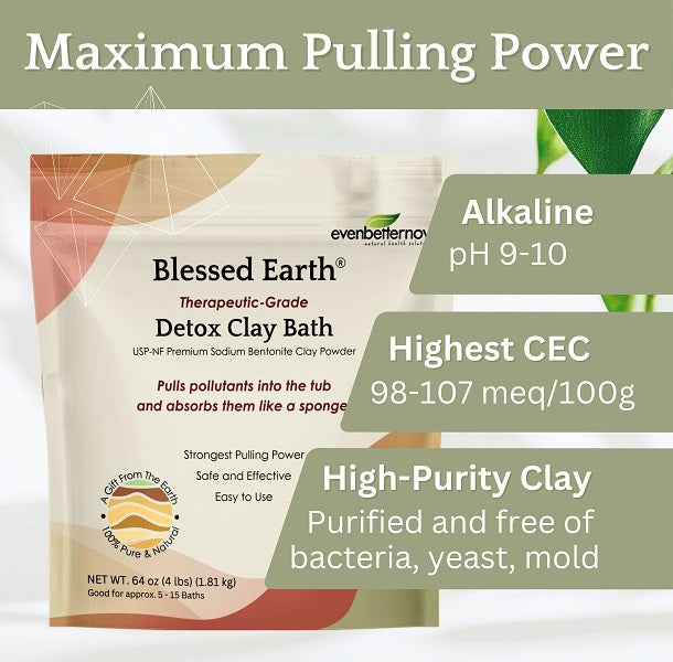 Blessed Earth® Detox Clay Bath | 100% Pure Sodium Bentonite Clay