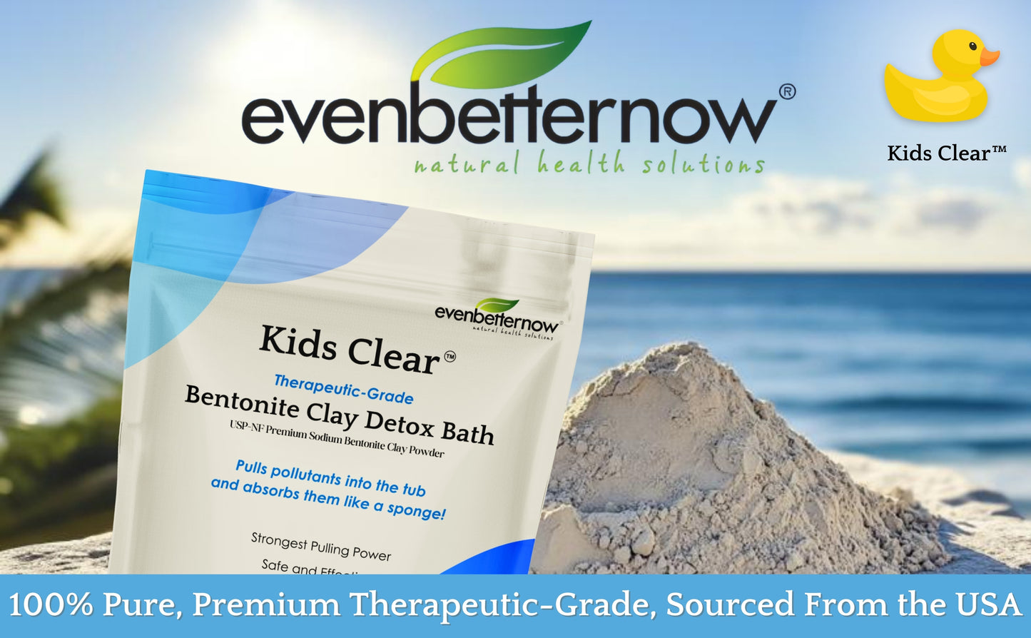 Kids Clear™ Detox Clay Bath | 100% Pure Sodium Bentonite Clay
