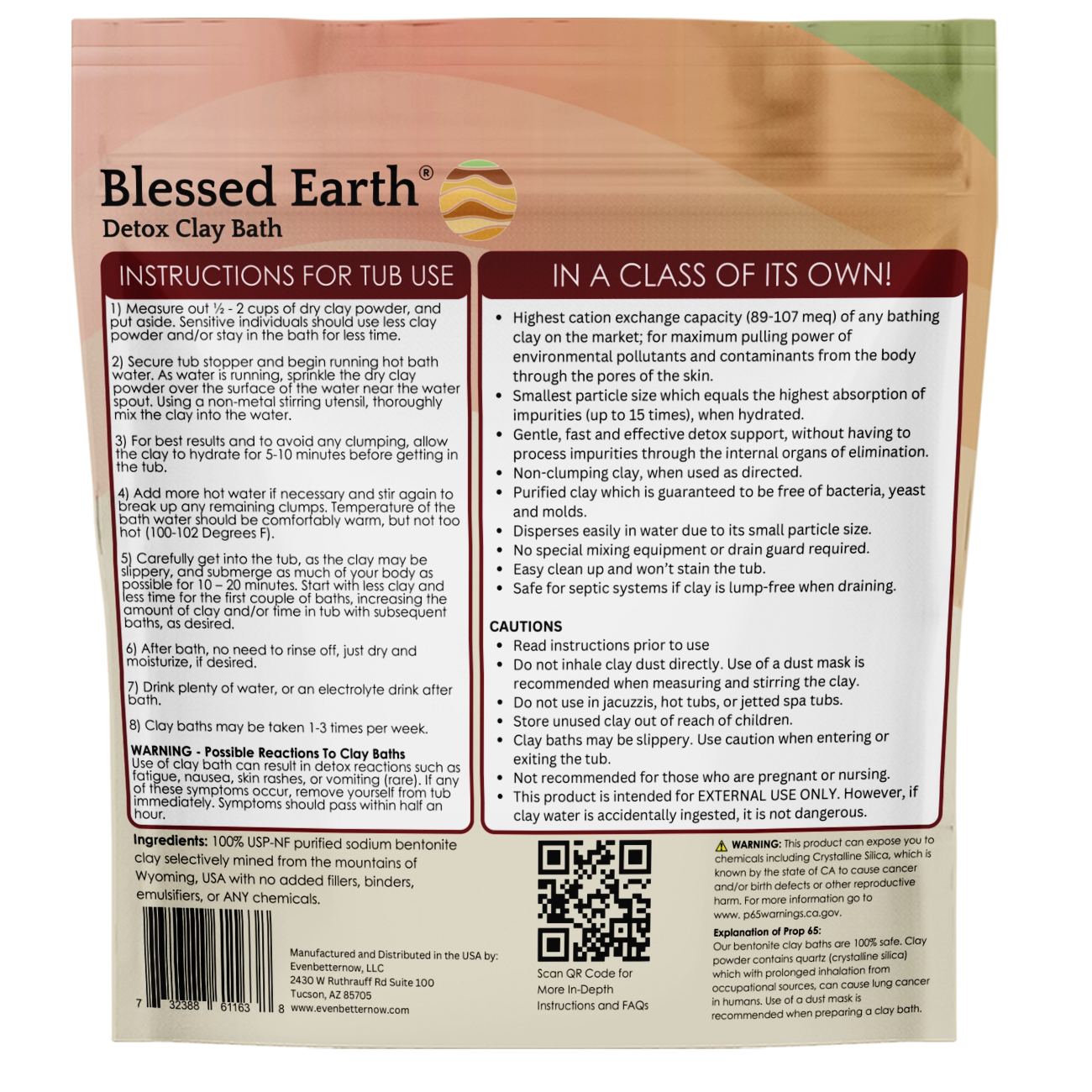 Blessed Earth® Detox Clay Bath | 100% Pure Sodium Bentonite Clay