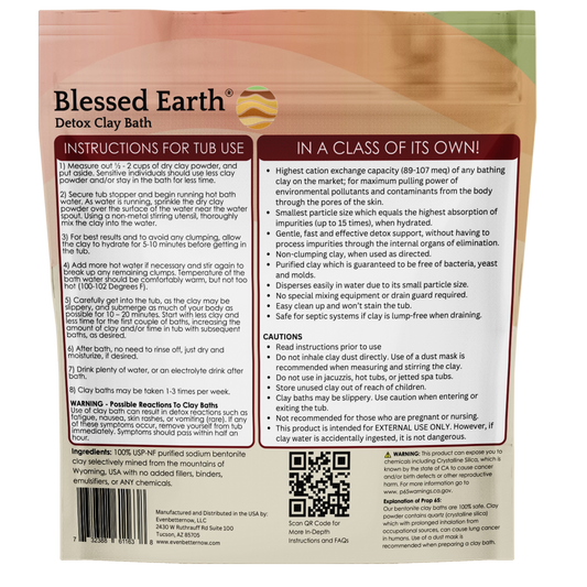 Blessed Earth® Detox Clay Bath | 100% Pure Sodium Bentonite Clay