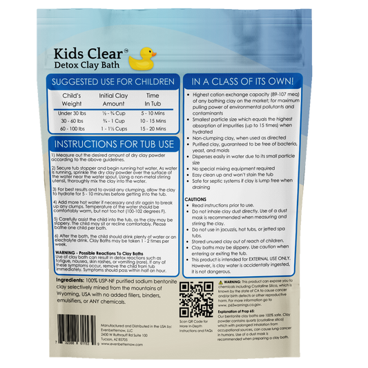 Kids Clear™ Detox Clay Bath | 100% Pure Sodium Bentonite Clay